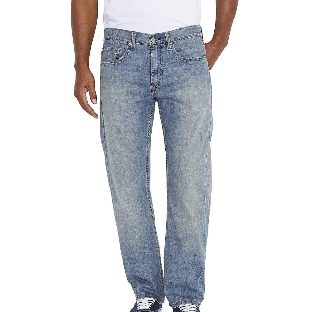 NWT Levis 559 Relaxed Straight Jeans Men's 40x32 Blue Cotton Stretch Denim